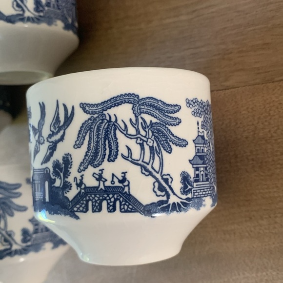 Churchill Blue Willow 1970s Made in‎ England Set of 6 Blue & White coffee mugs - Picture 9 of 11